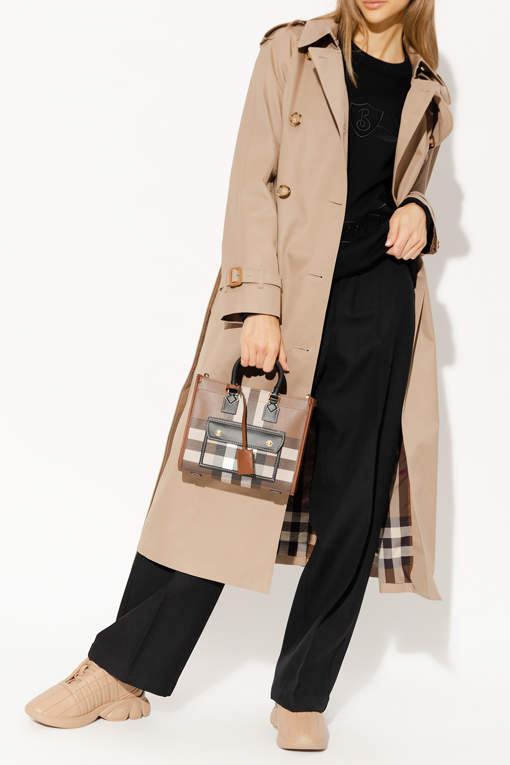 burberry tweed trench coat